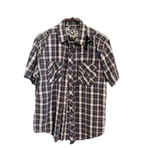 NSS SHIRT Men Sz Med Western Pearl Snaps Short sleeve